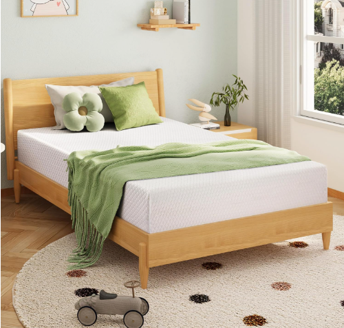 New EGOHOME 6” Twin Memory Foam Mattress With Cooling Green Tea Gel, White