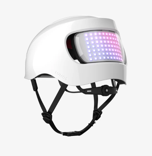 New Other Lumos Matrix Size M/L Bluetooth Jet White Smart Helmet With Remote