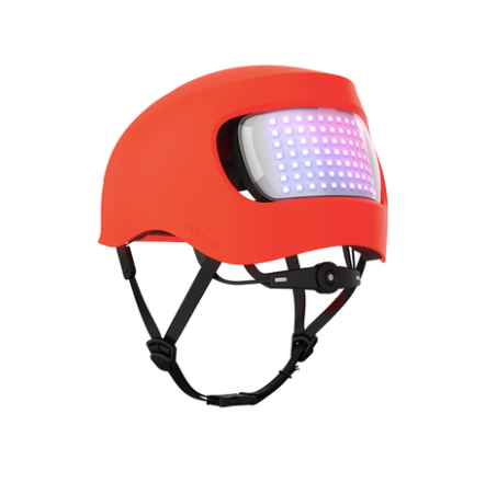 New Other Lumos Matrix Size M/L Bluetooth Fluorescent Red Smart Helmet W/ Remote