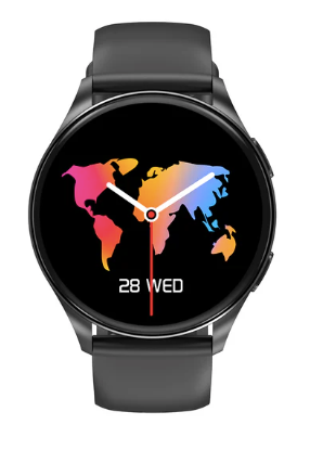 New Blackview X20 1.43" AMOLED Display 380mAh Battery Fitness Smart Watch, Black