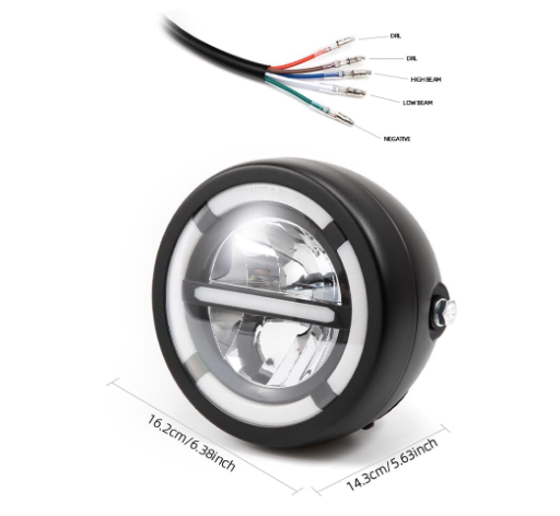 New Other APEBAZY 5.75” 6000 Lumens Universal Motorcycle LED Round Headlight
