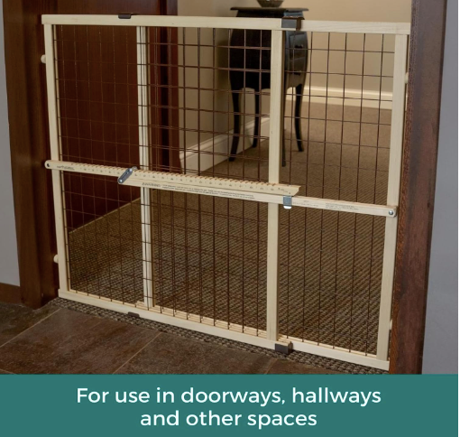 New Other MYPET 29.5"-50" Wide & 31” Tall Wire Mesh Pressure Mounted Dog Gate