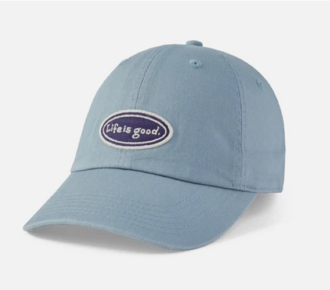 New Life Is Good Adult Unisex Vintage Smokey Blue Oval Chill Cap, Size OS