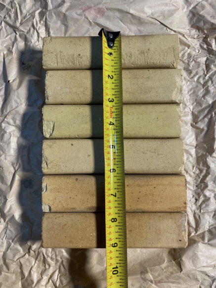 Lot Of 6 - Kiln Approx. 6" Tall x 1 1/2" Wide Squared End Posts