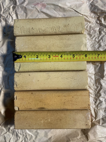 Lot Of 6 - Kiln Approx. 6" Tall x 1 1/2" Wide Squared End Posts