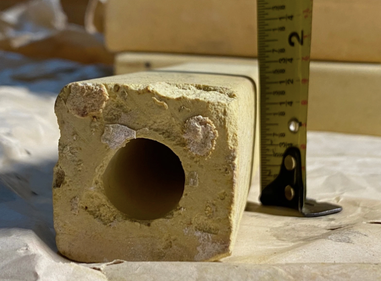 Lot Of 6 - Kiln Approx. 6" Tall x 1 1/2" Wide Squared End Posts
