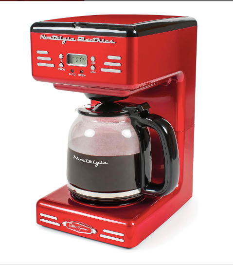 New Open Box Nostalgia Retro 12-Cup Programmable Coffee Maker With LED Display