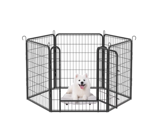 New Other IGOOUO 6 Panel 24" Tall Heavy Duty Metal Dog Playpen With Door, Black