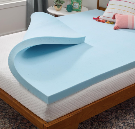 New Open Box Linenspa Twin XL 3” Gel Infused Memory Foam Mattress Topper