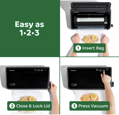 New Other FoodSaver One-Touch Vacuum Sealer Machine With Roll Storage & Cutter