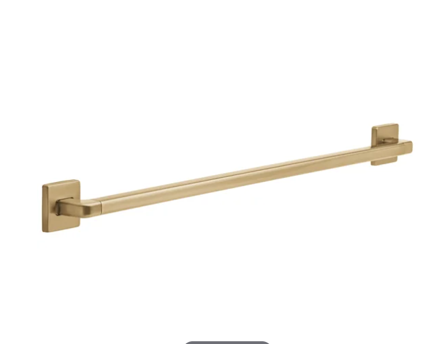 New Open Box Delta 36" Angular Modern Decorative Grab Bar In Champagne Bronze