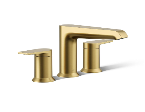 New Open Box KOHLER 10.0 GPM Hint Two-Handle Deck-Mount Bath Faucet Trim