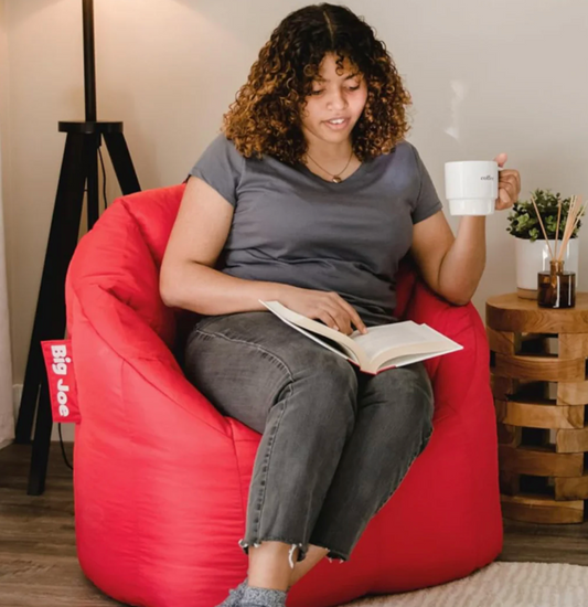 #250 - New Other - Big Joe Milano Beanbag Chair Red Fire Engine Smartmax (AS SHOWN)
