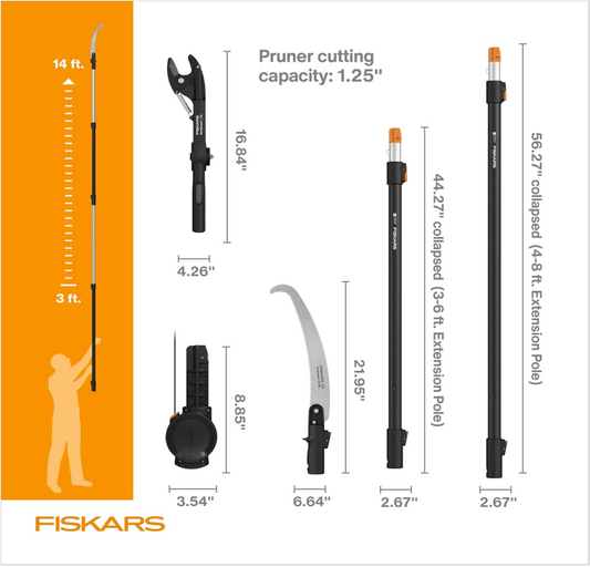 New Other Fiskars XtendControl 14' Tree Pruner Kit, Orange 392480