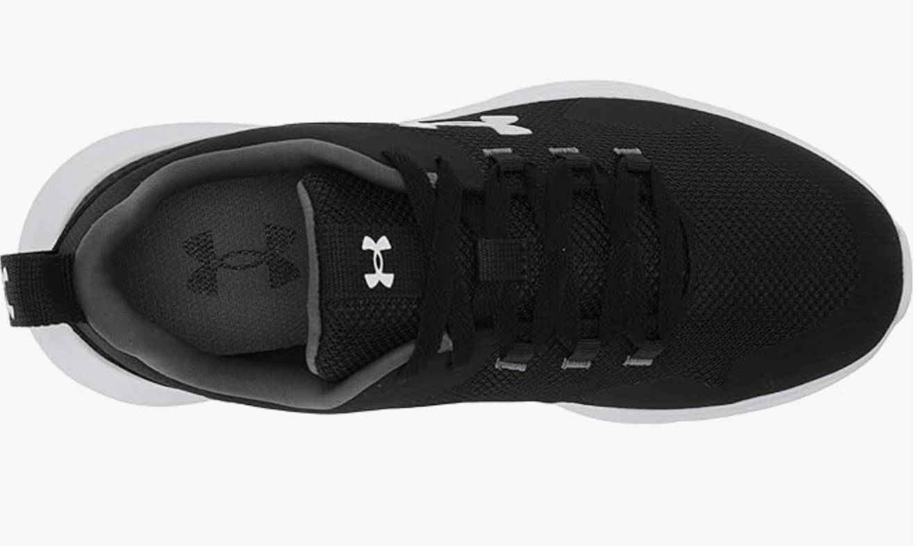 New Open Box Under Armour Essential Men's Running Shoe Size 9, Black & White