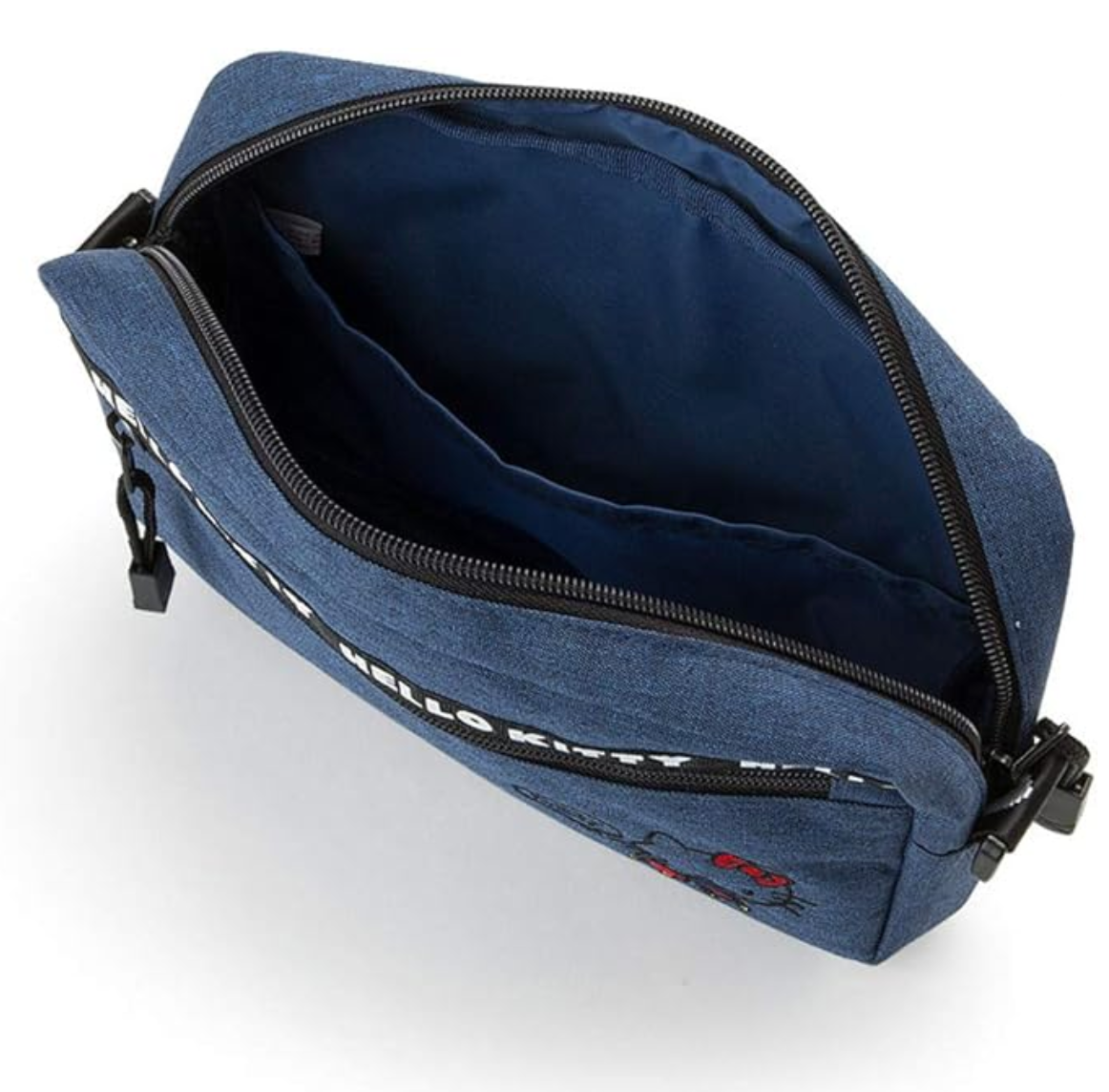 New Sanrio Hello Kitty Sacoche Navy Blue Shoulder Messenger Bag, 9.4"x5.9"x2.4"