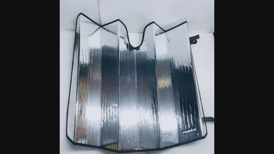 open Box - Foldable Pigenius Car Sunshade Visor, 50" x 35" x 1.4" - (READ)