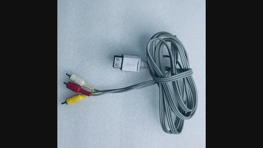 official OEM Nintendo Wii AV Audio Video Cable Cord, Gray, RVL-009 - (READ)