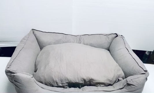 #78 - open Box - Loves Cabin Pet Bed 3XL Gray, 39.3" x 27.6" x 6.3" - (READ) - (IN CONDITION AS SHOWN)