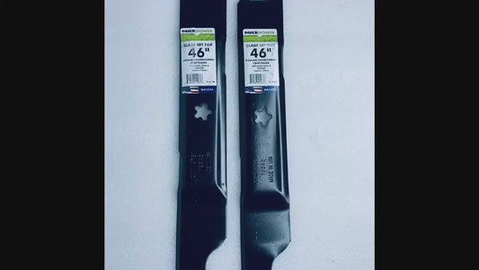maxPower 561739B 2 Blade Set for 46" Cut Craftsman, Husqvarna, Poulan - (READ)