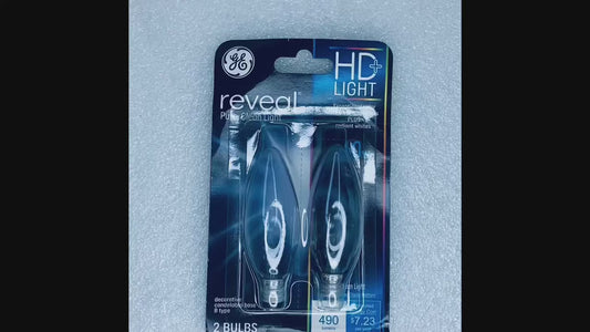 #28 - lot Of 2 - New Reveal Pure Clean Light HD+ Light Bulbs, 48714 - (READ) - (IN CONDITION AS SHOWN)