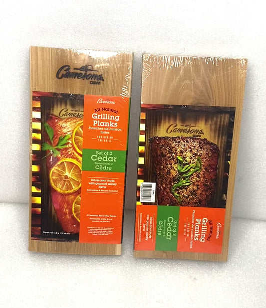 2 Sets-New Camerons All Natural Premium Grilling Cedar Planks/Wood, 5.5" x 11.5"
