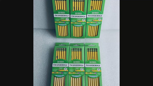 lot Of 6 New - Ticonderoga Wood Pencils, Unsharpened #2 Lead, 24 Count Each