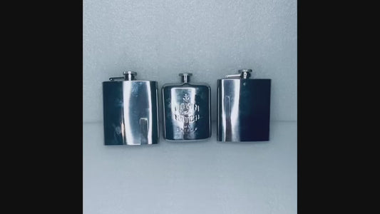 #75 - lot of 3 Stainless Steel Drinking Flasks - (READ) - (IN CONDITION AS SHOWN)